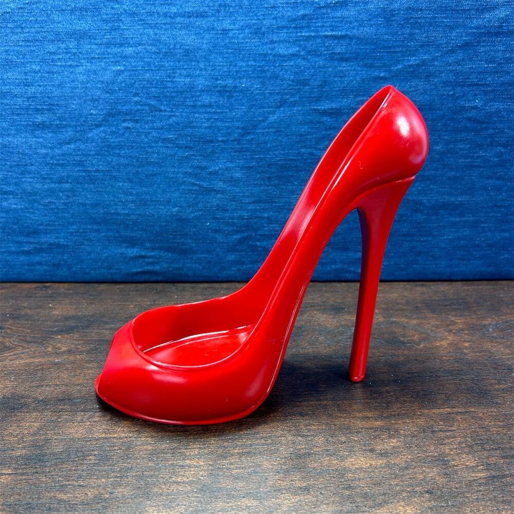 Red High Heel Shoe Shaped Decorative Stiletto Figurine.